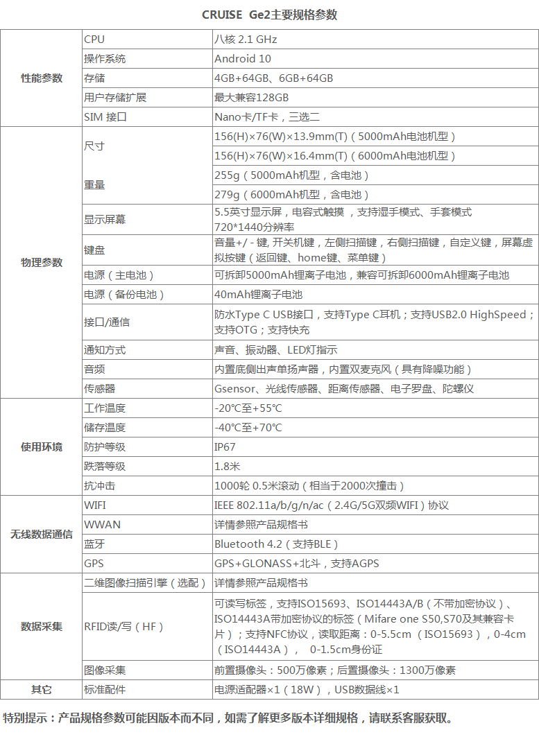 東大CRUISE Ge2智能工業(yè)級手機